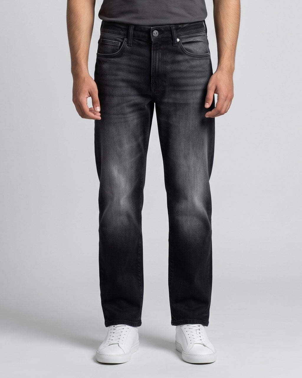 Essential Vintage Black Straight-Leg Denim