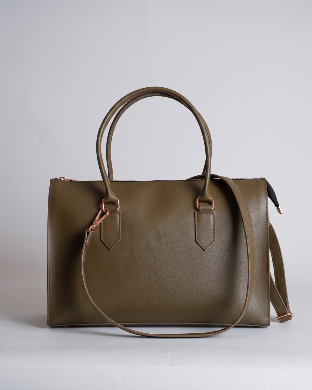 Classic Olive Top-Handle Satchel