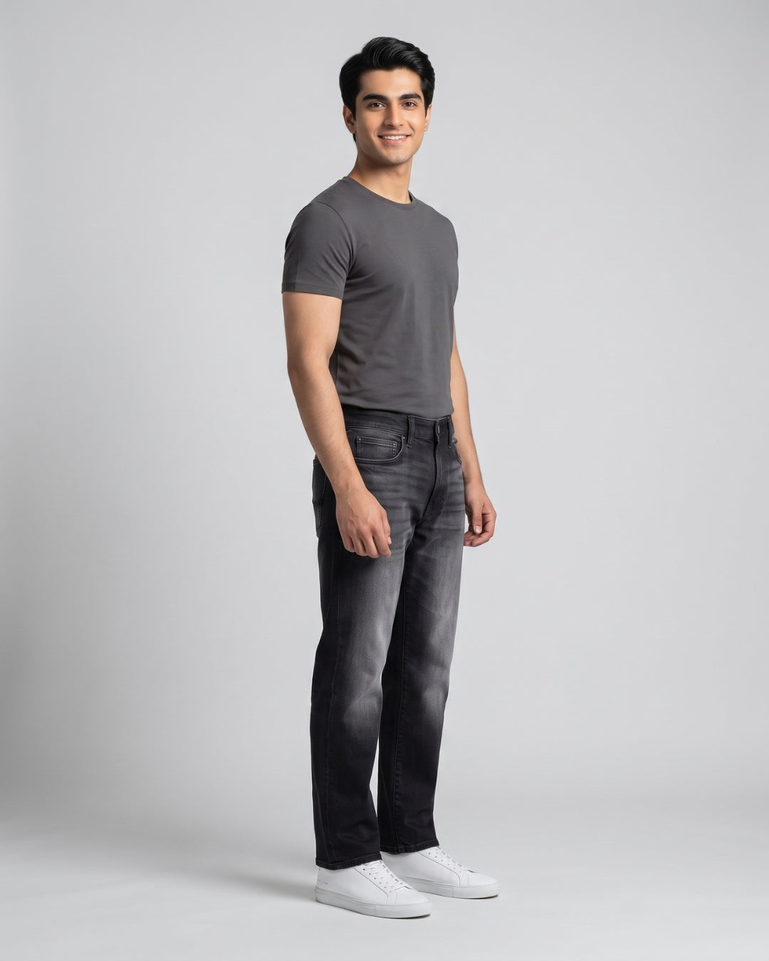 Essential Vintage Black Straight-Leg Denim