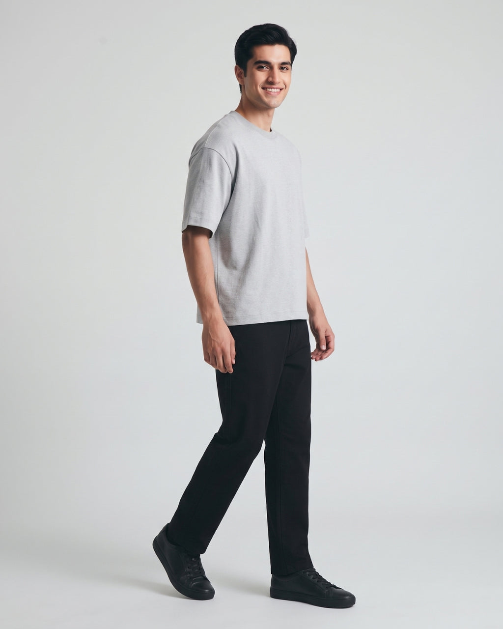 Relaxed Fit Light Grey Tee